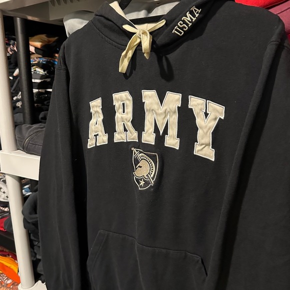 Vintage y2k United States Military Academy Army College Black Mens Medium Hoodie - Picture 2 of 6